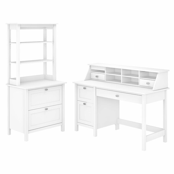 Lark Manor Aliyat Piece Rectangle Computer Desk Office Set With Hutch